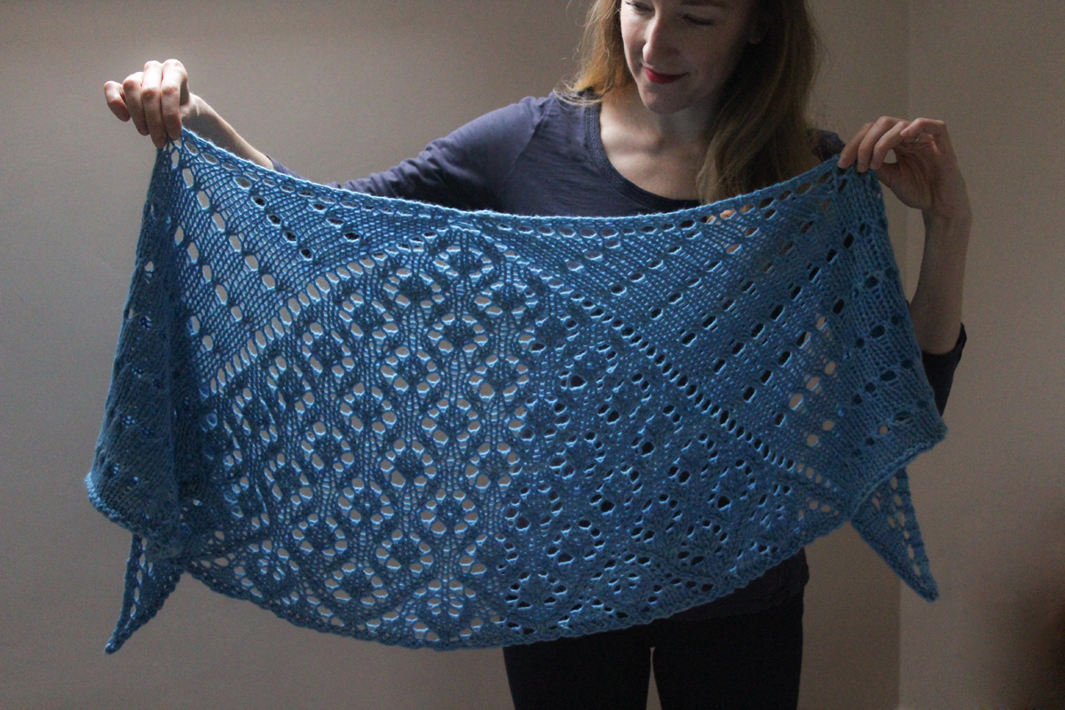Starflower shawl by Renée Callahan whole